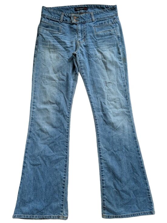 American Eagle Outfitters Denim - American Eagle Womens Medium Wash Vintage Y2k Low Rise Bootcut Jeans Size 6
